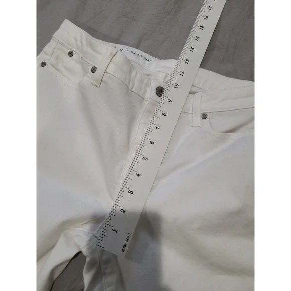 Talbots White Flawless Jeans Womens size 8 Slim Ankle classic 5 pocket coastal - Picture 9 of 10
